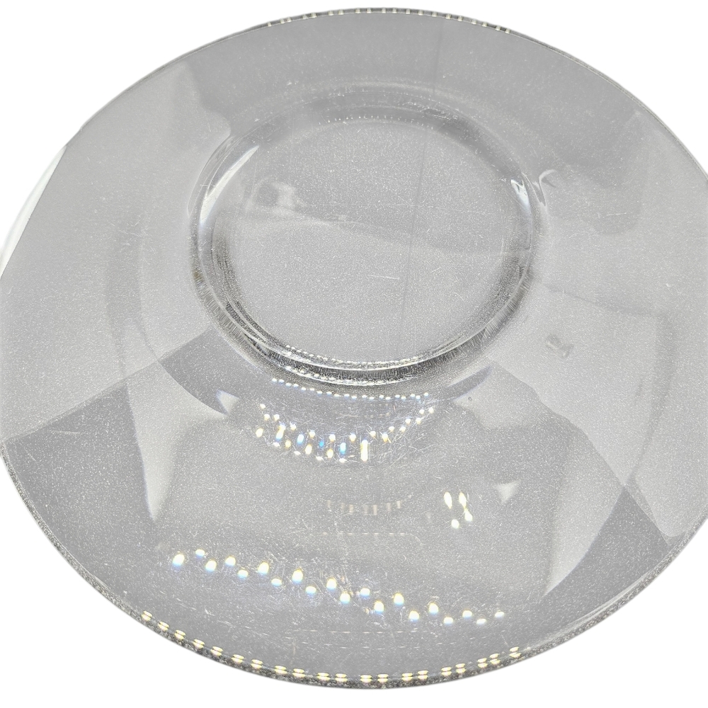 Steuben Art Glass 8 5/16" Clear Plate Vintage 1930s - Picture 2 of 6
